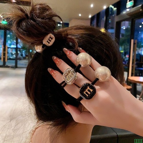 高颜值新款高端头绳丸子头发圈珍珠东大东门发绳发饰女扎马尾头饰