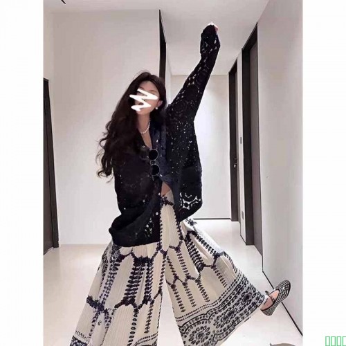 三宅2025年春季新款时尚百搭简约气质收腰显瘦褶皱直筒裤女长裤子