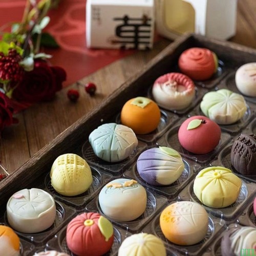 新中式国风宫廷糕点和果子茶点茶点心菓子茶果子喜饼宝宝诞生摆台