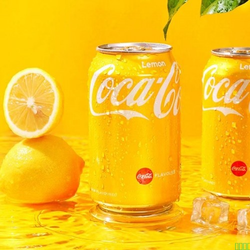 可口可乐香港柠檬味可乐网红可乐国外可乐外国黄罐可口可乐一整箱