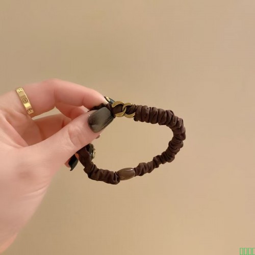 小肠黑色简约百搭高弹力发绳女高级感耐用发圈两用手链头绳皮筋