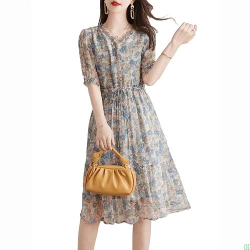 夏季新款设计感高端显瘦黑色长裙小个子两件套