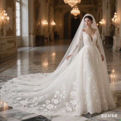 婚纱亮片贴身高腰