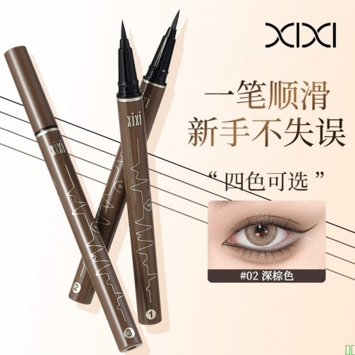 xixi纤细描绘眼线笔显色自然防水不易晕染初学者黑色棕色眼线液笔