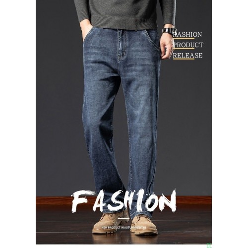 龙达飞新款2025牛仔裤男士宽松直筒修身弹力新款商务百搭休闲长裤