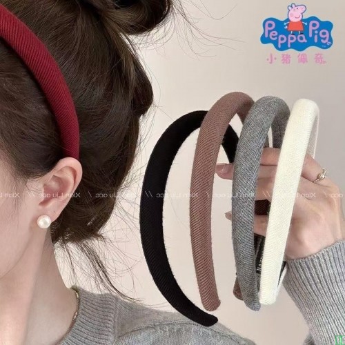 复古格纹发箍女2025新款高颅顶洗脸头箍早秋百搭儿童发箍