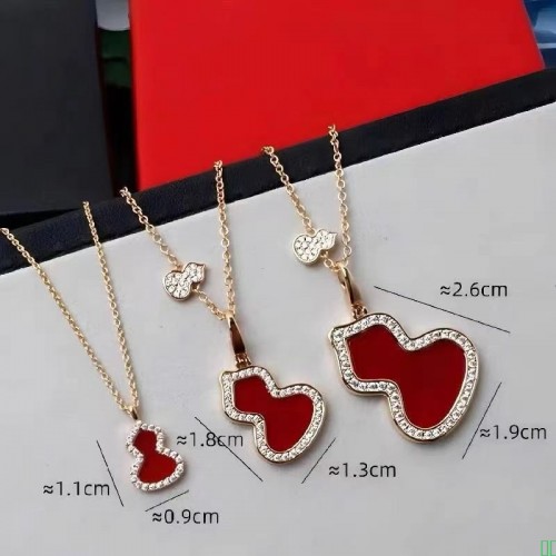 s925纯银葫芦项链18K玫瑰金红玉髓白贝母锁骨链高质量情人节礼物