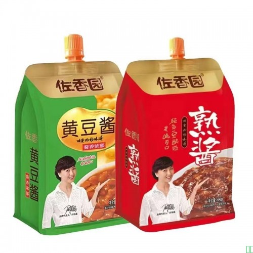 佐香园熟酱1kg装家用东北大酱蘸菜饭包拌饭拌面佐香园黄豆酱