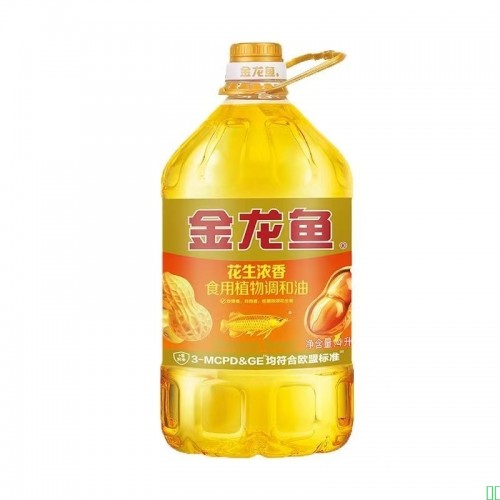 金龙鱼花生浓香型食用植物调和油4L/桶 家用炒菜烹饪油炸食用油