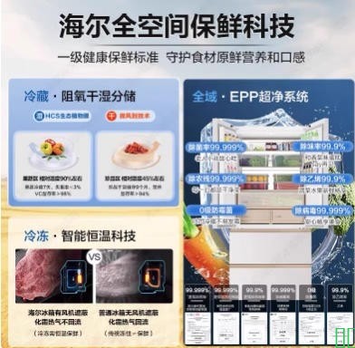 海尔510升冰箱麦浪全空间保鲜594mm专业超薄零嵌入法式一级能效