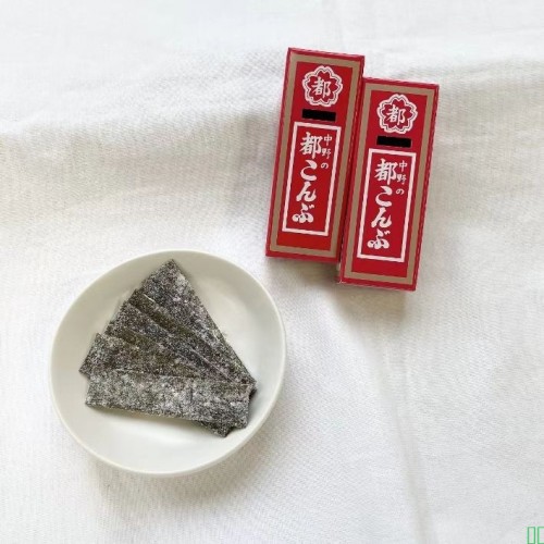 日本原装进口昆布食品零食昆布海带梅子味盒装中野物产 都こんぶ