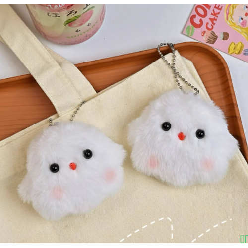 吱吱叫腮红可爱幽灵毛绒玩偶闺蜜包包挂件公仔钥匙扣情侣链小饰品