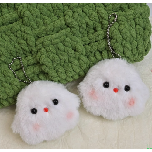 吱吱叫腮红可爱幽灵毛绒玩偶闺蜜包包挂件公仔钥匙扣情侣链小饰品