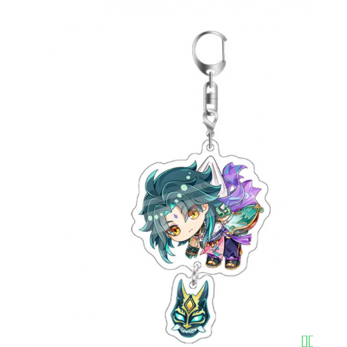原神卡通游戏动漫亚克力钥匙扣雷电将军钟离甘雨可莉散兵吊坠挂件