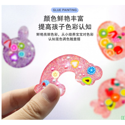 儿童diy水晶滴胶套装材料包硅胶模具钥匙扣挂件工具 书包吊坠玩具