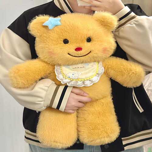 可爱黄油小熊玩偶睡觉抱枕床上安抚娃娃公仔毛绒玩具生日礼物女生