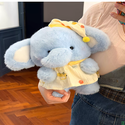 正版软萌小象玩偶睡觉抱安抚娃娃毛绒玩具大象公仔女生圣诞节礼物