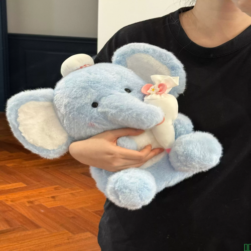 正版软萌小象玩偶睡觉抱安抚娃娃毛绒玩具大象公仔女生圣诞节礼物