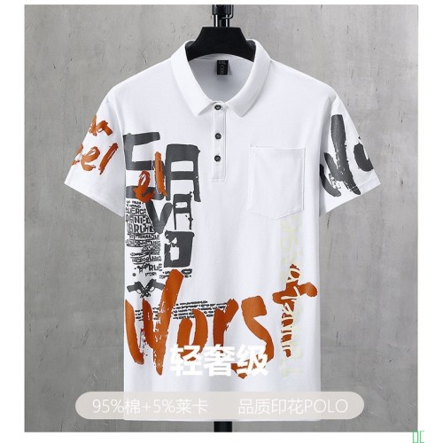 2022大码男装特宽松休闲T恤加肥加大打底衫胖子肥佬POLO衫潮