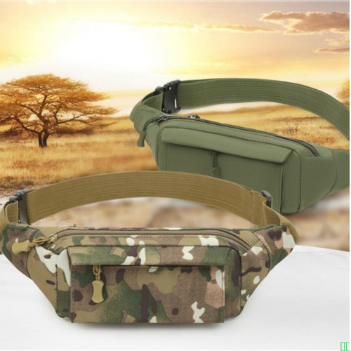 新款男士腰包手机包多功能运动休闲男包户外迷彩单肩斜跨包胸前包