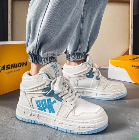 白色隐形增高7CM帆布板鞋小众原创厚底溶解鞋男女情侣休闲面包鞋