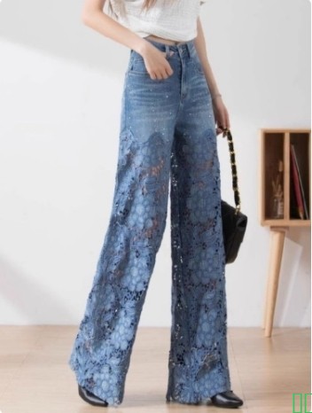 加绒窄版阔腿裤女2025年秋装新款高腰显瘦宽松爆款美式直筒牛仔裤