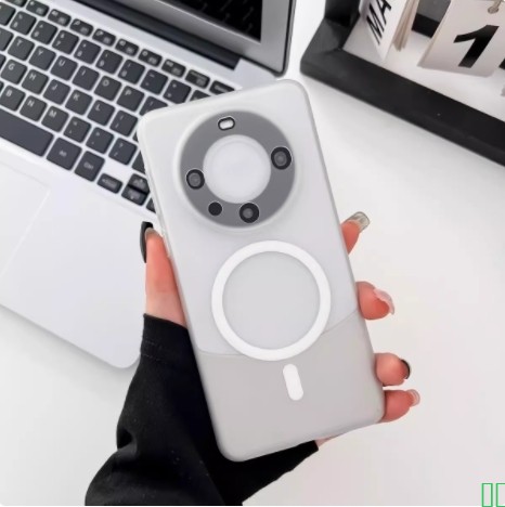 灰色强磁吸适用vivoX200s手机壳OPPOFindx8s+磨砂x7Ultra高级水泥灰x100s薄reno13硬iQOO一加ace5小米15/14