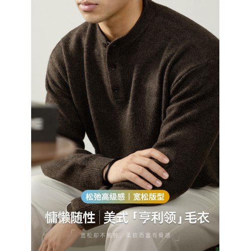 欧美跨境亚马逊TEMU秋冬季翻领毛呢新款男外套休闲运动商务夹克