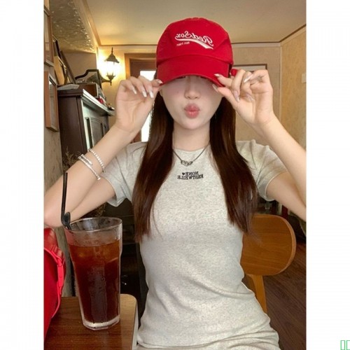 小个子辣妹短袖t恤连衣裙子女夏季2025新款收腰修身显瘦包臀裙