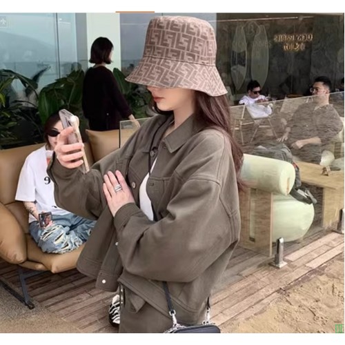 MZVZ美式复古迷彩阔腿牛仔裤女秋冬2025新款宽松直筒高腰工装裤子