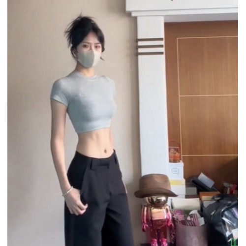 真维斯白色短袖t恤衫女士2025新款夏季宽松休闲简约纯棉上衣半袖X