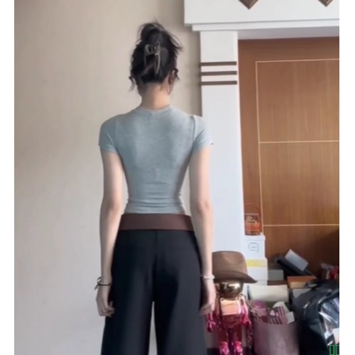 真维斯白色短袖t恤衫女士2025新款夏季宽松休闲简约纯棉上衣半袖X