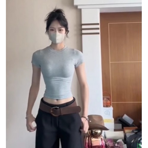 真维斯白色短袖t恤衫女士2025新款夏季宽松休闲简约纯棉上衣半袖X