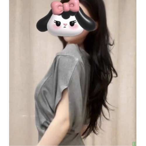 全棉高档上衣女夏季拼色短袖洋气拼接新款小众t恤撞色时尚减龄潮