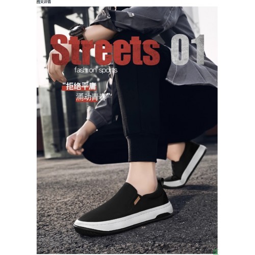 潮牌板鞋男2025秋冬轻便百搭休闲鞋新款男鞋厚底内增高系带低帮鞋