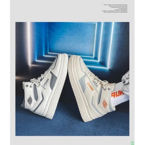 白色隐形增高7CM帆布板鞋小众原创厚底溶解鞋男女情侣休闲面包鞋