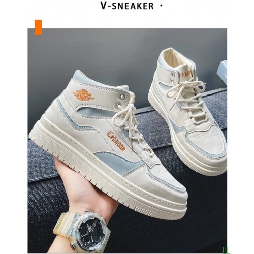 白色隐形增高7CM帆布板鞋小众原创厚底溶解鞋男女情侣休闲面包鞋