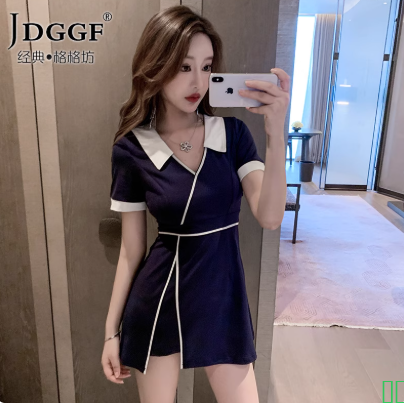 5119夜场衣服足疗店足浴服技师服连衣裙女装显瘦性感风连衣裙