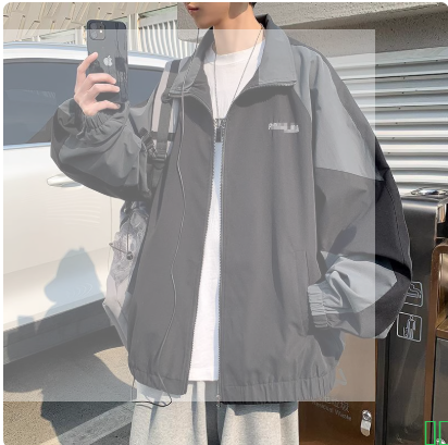 外套士2025春秋季新款潮流百搭休闲夹克潮牌港风宽松休闲上衣服