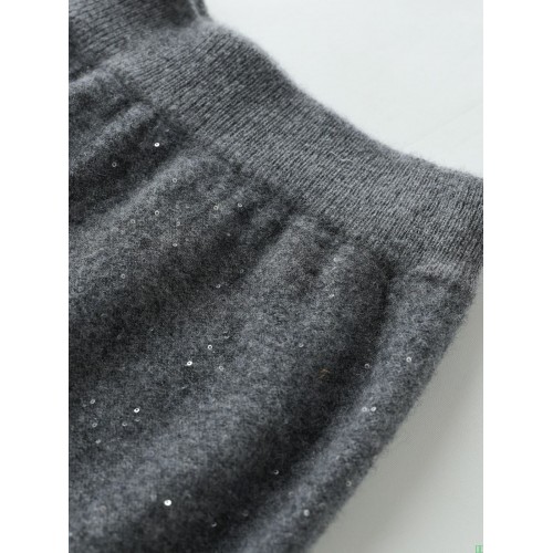 两件套针织阔腿裤