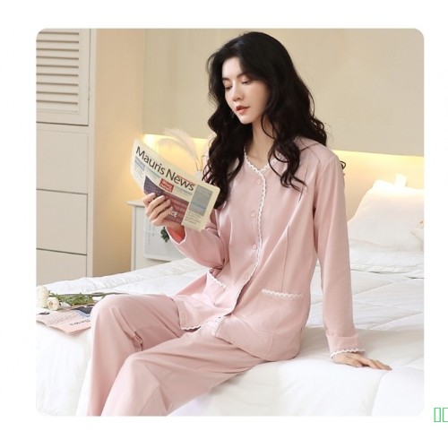 月子服莫代尔夏季孕妇睡衣哺乳衣孕妇休闲舒适透气喂奶衣家居服