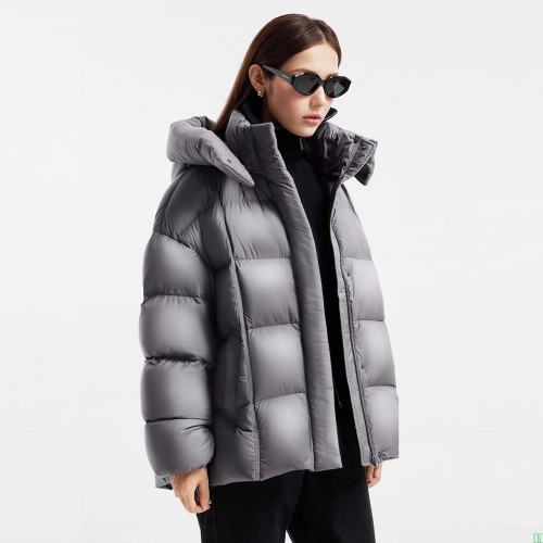 骆驼女装泡芙羽绒服加厚短款2025冬季新款保暖连帽面包羽绒外套女