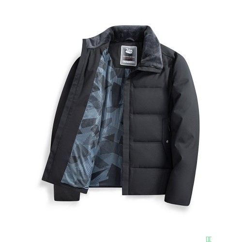 雅鹿2025新款中老年羽绒服短款爸爸装翻领加厚保暖老年人冬季外套-淘宝网