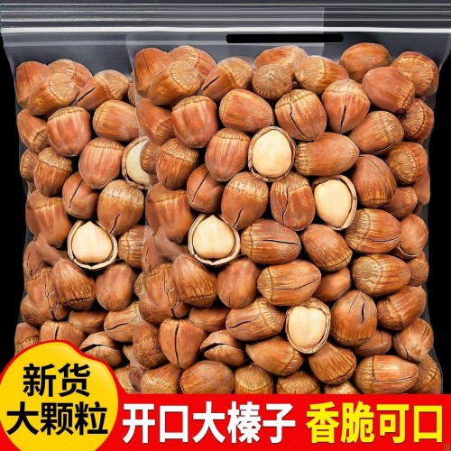 25025新货开口东北大榛子500g原味臻子新鲜坚果炒货年货特产零食