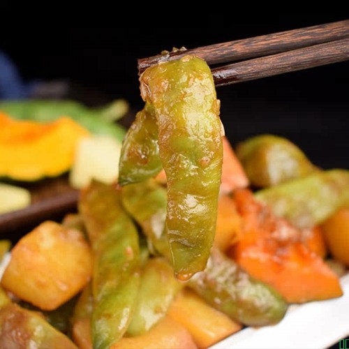 东北速冻九月青豆角油豆角速冻蔬菜开锅烂冻豆角非一点红豆角特产