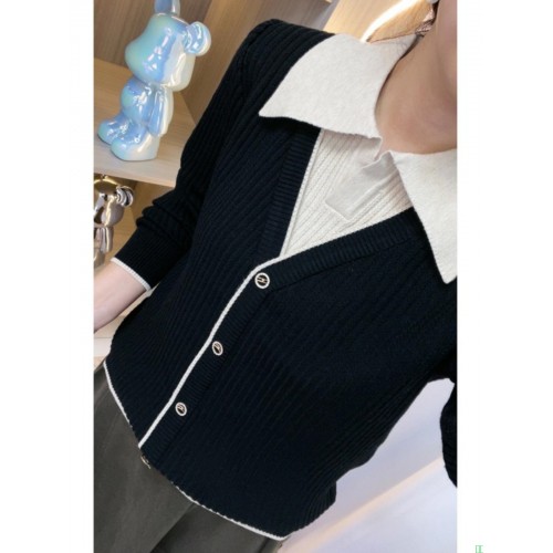 大码女装胖mm秋装新款打底衫假两件毛衣宽松遮肚上衣显瘦遮肉冬装