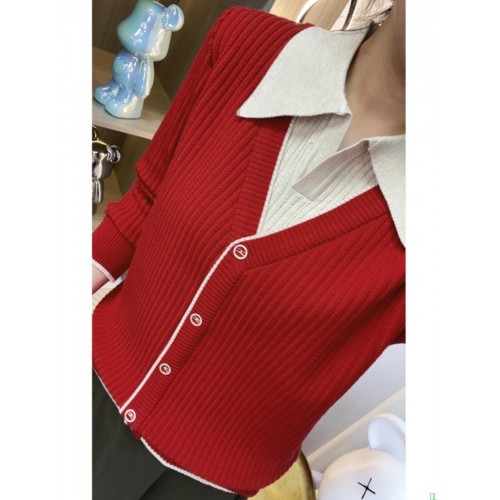 大码女装胖mm秋装新款打底衫假两件毛衣宽松遮肚上衣显瘦遮肉冬装