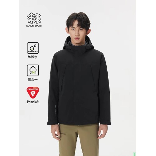 【KOLON_SPORTLHJK5WNT15】KOLON_SPORT可隆冲锋衣2级防泼水银标P棉内胆夹克男士棉服三合一【行情_报价_价格_评测】