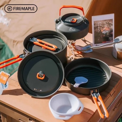 【火枫野火气炉+盛宴4套锅+收纳包M】火枫（FIRE-MAPLE）野火气炉盛宴4收纳包户外炉具野餐便携炉头4-5人套锅露营全套装备【行情_报价_价格_评测】
