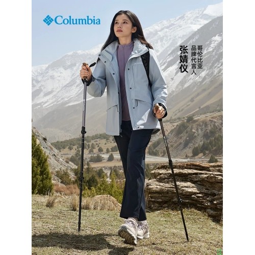 Columbia张婧仪同款哥伦比亚户外25秋冬女抓绒内胆三合一防水冲锋衣XR2855_031_卷云灰_L(165_88A)【图片_价格_品牌_报价】